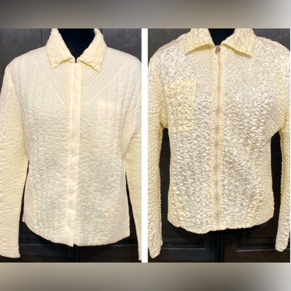 UBU reversible yellow puffy zip up jacket - Size Large - Picture 1 of 13